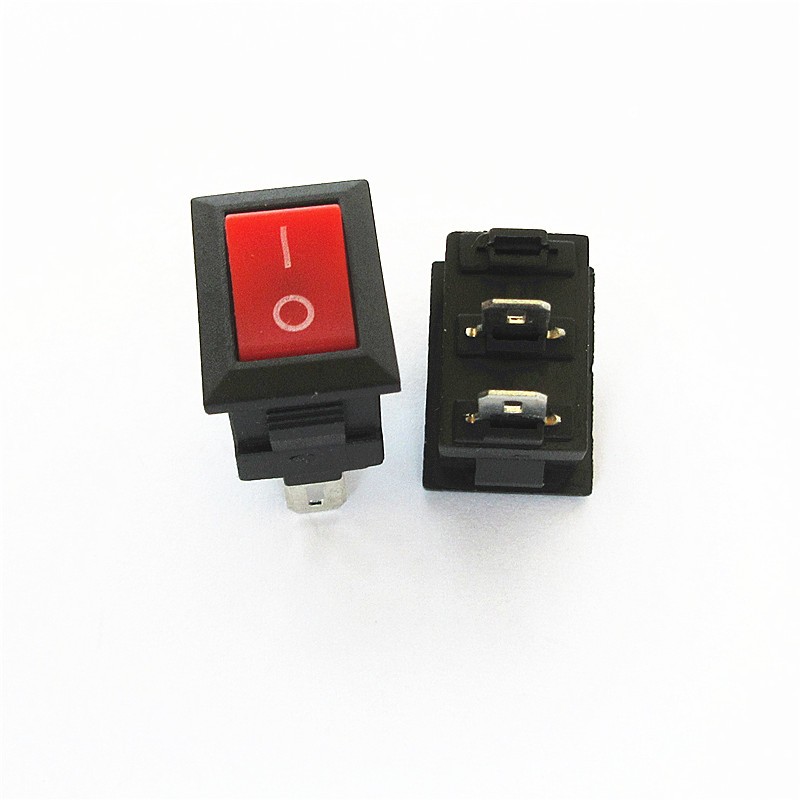 KCD11船型開(kāi)關(guān)2/三檔兩/3腳彎針15*21mm電源翹板小船形開(kāi)關(guān)3A250V