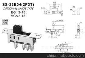 【三波段八針拔動(dòng)開(kāi)關(guān)SS-23E04】?jī)r(jià)格,廠家,圖片,電工開(kāi)關(guān),東莞市國(guó)菱電子-